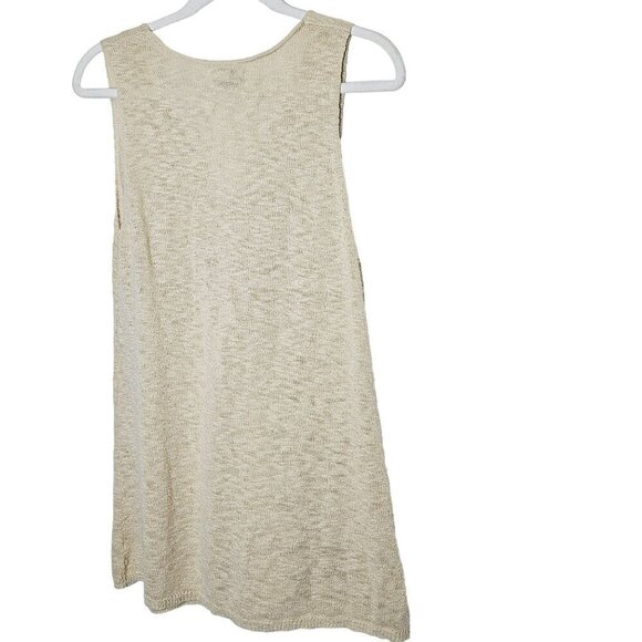 Tweeds Women's Beige Knit Sleeveless V-Neck Top L‎ - Picture 6 of 7
